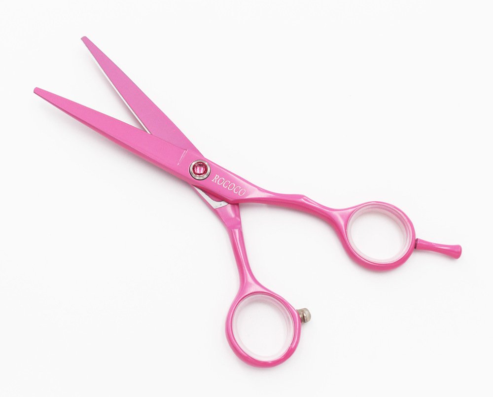 pink hair cutting shears
