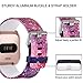 Maledan Pattern Bands Compatible with Fitbit Versa/Versa 2/Versa Lite/SE, Water Resistant Flexible Printed Strap for Versa Smart Watch, Starry Night, Small