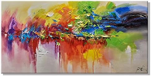 Abstract Modern Giclee Print Artwork Landscape Painting Printed on Canvas Wall Art Original Pictures for Home Living Room Decoration (24X48inch)