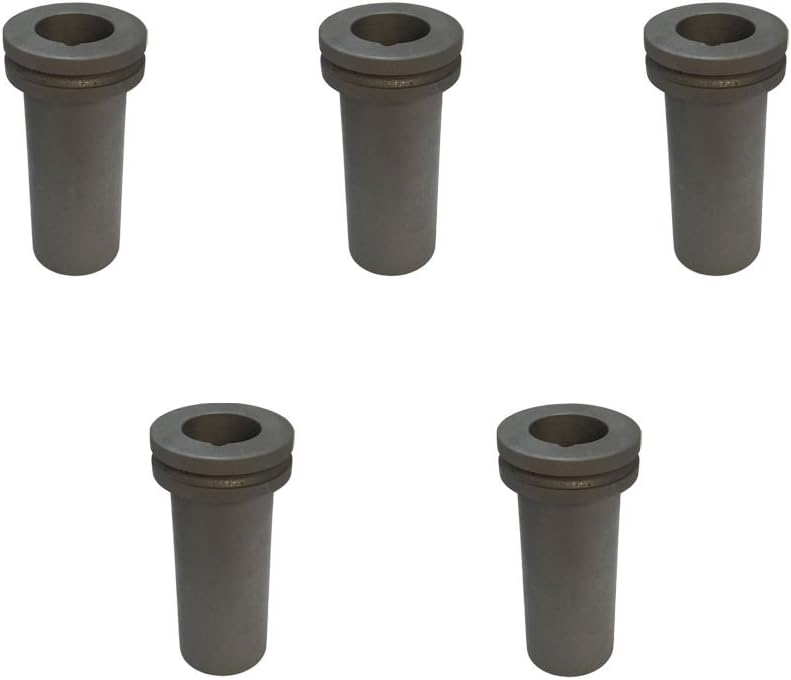 5 Pc 2-1/2'' x 5-1/2'' Graphite Crucible 1KG Jewelers Smelters Mining Pot Melting Gold