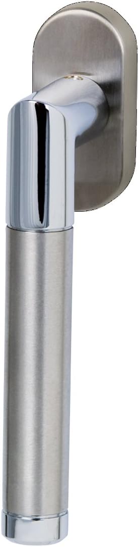Alpertec Standard 2-Coloured Window Handle Tilt and Turn Window Handle Window Fitting Stainless Steel Window Fittings 32862570 – Pack of 1