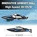 VOLANTEXRC Remote Control Boat for Pools and Lakes, High Speed 19mph Radio Control Boat Vector30 for Kids and Adults, 2.4Ghz RC Boat with Self-righting, Reverse for Boys and Girls (795-3 Black)
