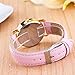 Start Women's Butterfly Case Leather Band Wrist Watch Bracelet (Blue)