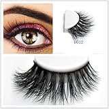 44 Model LUXURY 3D Mink Natural False Eyelashes Extensions 100% Hand Made 1Pair (D012)