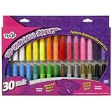 TULIP 28140 Dimensional Fabric Paint, Slick, 30-Pack
