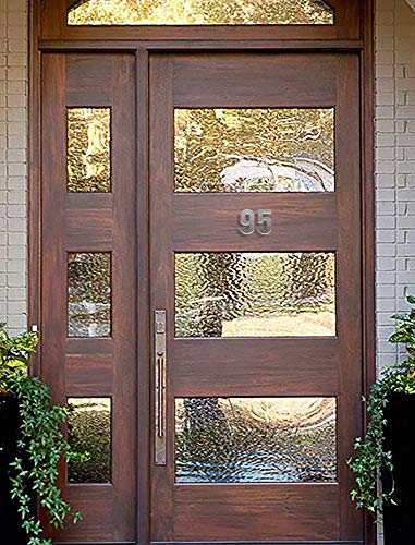 PEELCO Silver Stainless Steel Floating Address Numbers for Houses 3", Acrylic Backing, 3M Double Sided Tape, Hardware Included, 0