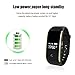 WEMOSI Bluetooth 4.0 Fitness Tracker - Heart Rate Blood Pressure Blood Oxygen Monitor - Sports Activities Calorie Burned Sleep Model - for Women Men Kids - Black