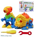 SUPRBIRD Dinosaur Toys Take Apart Toys with Tools(70 Pieces), Construction Engineering STEM Learning Toy Building Construction Play Set - Toy for Boys & Girls Age 3 - 12 Years Old