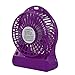 Innobay 4-inch Mini Hand Held Portable USB Fan Powered by Premium 2600mAh 18650 Lithium Rechargeable Battery, 4 Blades, 3 Speeds Wind, Powerful Air Flow (F95B Purple)