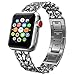 NO1seller Top 38mm 42mm Stainless Steel Metal Cowboy Style Watch Band Bracelet Strap for Apple Watch Series 3, Series 2, Series 1, Small and Large Size, For Women and Men