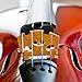 Jetec 7 Pieces Rubber Violin Practice Mute Set, Included 2 x Claw Style Mute and 4 x Round Tourte Style Mute and 1 x Violin Note Sticker for 4/4 Violin, Black