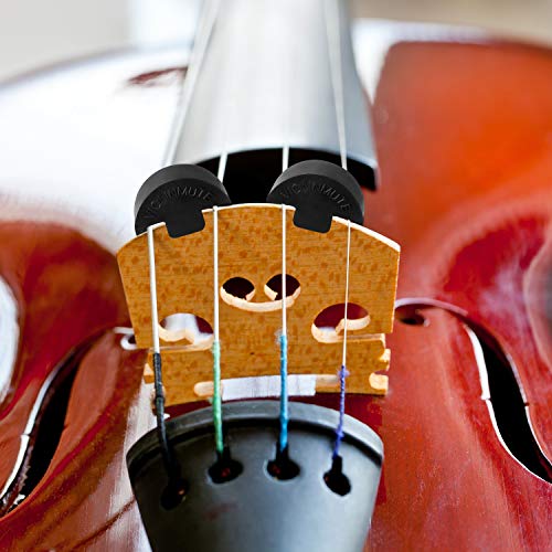 image for Jetec 7 Pieces Rubber Violin Practice Mute Set, Included 2 x Claw Styl