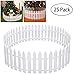 Tinksky White Plastic Picket Fence Miniature Home Garden Christmas Xmas Tree Wedding Party Decoration (25 Pieces)