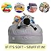 2-Sizes In-1 XXL Expandable Child’s Stuffed Animal Storage Bean Bag Chair: Smart Wallaby Zippered Pouf for Soft Toys, Clothes, Blankets, Etc in 4 Stylish Designs
