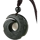 Buddha & Karma Hetian Jade Pendant Necklace – Natural Green Jade Amulet for Protection, Prosperity & Harmony – Lucky Feng Shui Jewelry for Men & Women