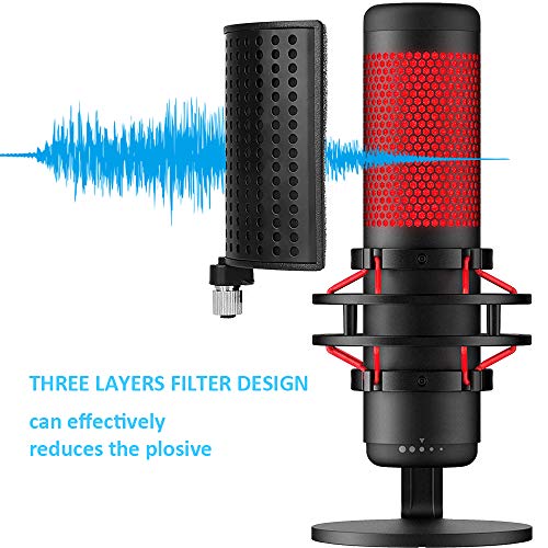 HyperX QuadCast Microphone Pop Filter Metal Panel Metal Mesh Filter