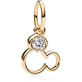 H.ZHENYUE Cartoon Mouse Charms 925 Sterling Silver Dangle Beads for Bracelets and Necklaces Jewelry for Women