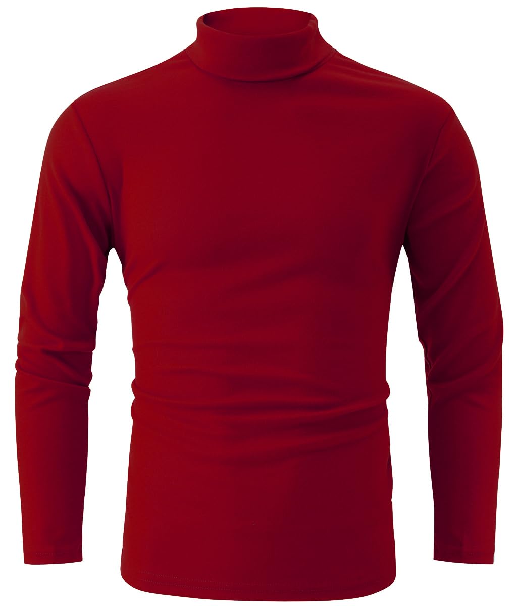 jonivey Mens Basic Turtleneck Long Sleeve