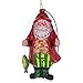 Angler Santa with Catch of The Day Glass Christmas Ornament