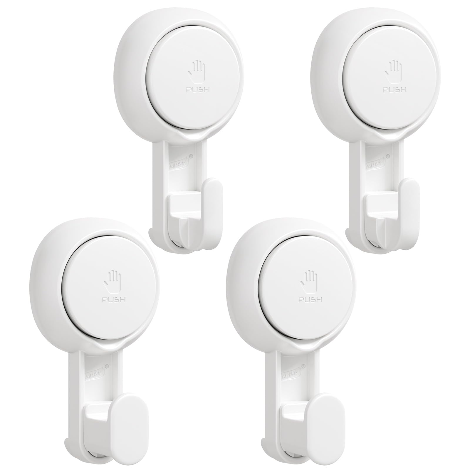 TAILI Suction Hooks for Bathroom with Vacuum Suction Cups No Drilling Reusable Shower Bathroom Hooks Waterproof Removable Hanger for Shower, Kitchen Towel Towel, Robe, Clothes and Hats — image 1