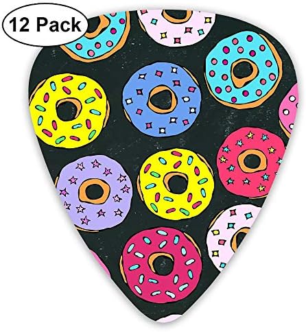 Glazed Donuts Guitar Picks Customized Fashion 12 Pack Picks For Musical Instruments