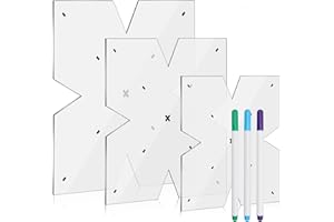 BETTOOR 3pcs Bowl Cozy Template 8/10/12 inches Acrylic Bowls Wrap Sewing Pattern Template,3 Size Bowl Mat Sewing Supplies with 3 Pieces Water Soluble Pen