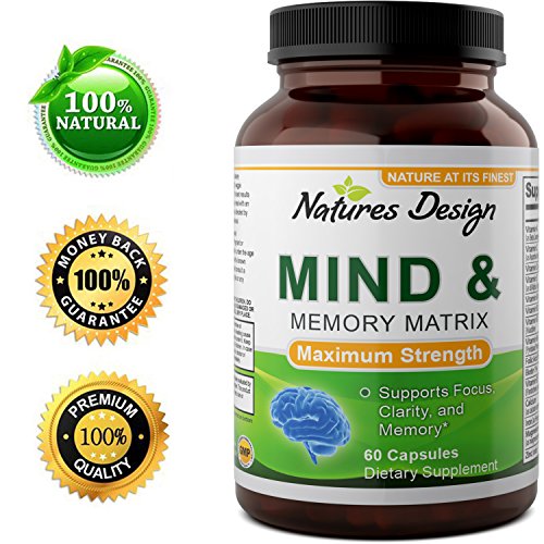 Natures Design Mind & Memory Matrix Brain Supplement for Adults to