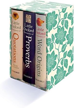 Little Oxford Gift Box: Little Oxford Dictionary of Quotations, Little Oxford Dictionary of Proverbs; Little Oxford Dictionary of Word Origins Hardcover – Import, 8 October 2015