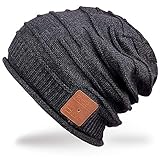Mydeal Winter Unisex Bluetooth Beanie Hat Warm Skully Cap w/Wireless Headphone Headset Earphone Stereo Speaker Mic Hands Free for Outdoor Sport Skiing Snowboard Skating Hiking Camping, Christmas Gift