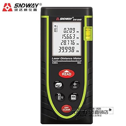 SW-M60 Handheld 60 Meters Laser Distance Meter / Range FInder with LCD Digital Display