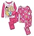 Disney Princess Little Girls 4 Pc Tight Fit Cotton Pajama Set