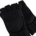 Bodvera Thermal Insulation Fingerless Texting Wool Gloves for Women and Men Winter Warm Knitted Convertible Mittens Flap