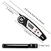 Instant Read Meat Thermometer, CUSIBOX Auto-Off Digital Meat Thermometer, BBQ Food Cooking Thermometer with Collapsible Internal Probe for Kitchen, Grilling, Cooking, Candy, Steak, Milk, Bathing Water