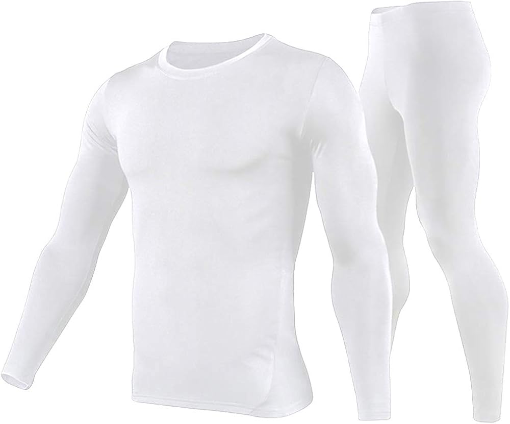Thermal Underwear Men Ultra-Soft Long Johns Set with Fleece Lined Base Layer Winter Skiing Warm Top & Bottom Black at  Men’s Clothing store