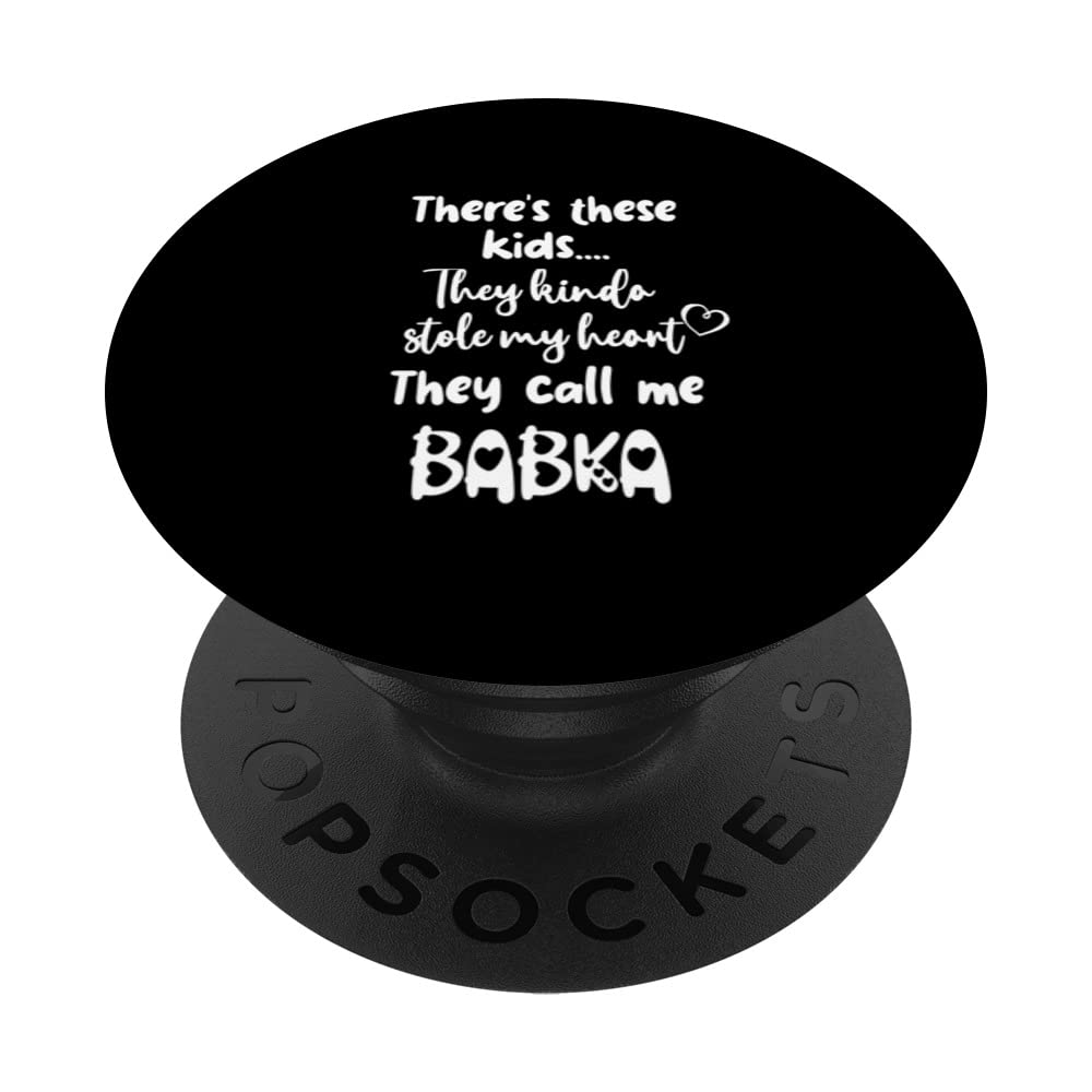 Poland Polish Grandma Grandmother These Kids Call Me Babka PopSockets Swappable PopGrip