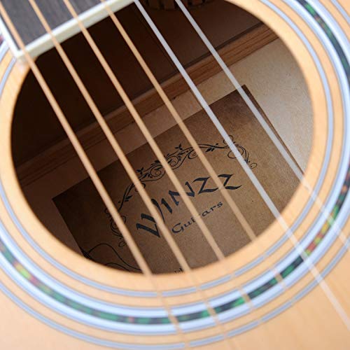 Acoustic Guitar Full Size 41-inch Spruce Cutaway Guitar Beginner Starter Students Kids Bundle with Gig Bag, Stand, Tuner, Picks, Strap