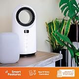 TCP Smart Portable Bladeless Heater Fan 1500W White App WiFi Voice Alexa Google view 3