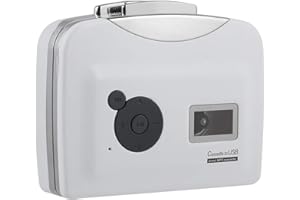 Cassette to MP3 Converter, Lightweight and Portable, Transfer Old Cassettes to USB Flash Drive, Play Music on Computer, MP3 P