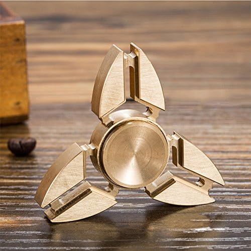 PUTAOINFO Triangle Torqbar Brass Tri-Fidget Hand Spinner Finger Toys EDC Focus Stress ADHD Autism