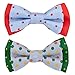 Blueberry Pet Gift Box with Pack of 2 Handmade Dog Cat Bow Tie, Polka Dots Designer Bowtie Set, 4