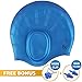 Royal Swim Cap For Long Hair - Waterproof Premium Silicone swimming Cap for Women & Men - Special Shape for Effective Ear Protection - Keeps Hair Dry - with Nose Clip & Ear Plugs - Blue