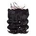 Funky girl Lace Frontal Body Wave Human Hair 13x4 Free Part with Baby Unprocessed Brazilian Virgin Hair Extensions Top Frontal Lace Closure Natural Color 12 Inch