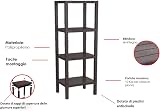TATAY Lombok Shelving Unit 4 Tiers White Moisture-Resistant 40 kg view 4
