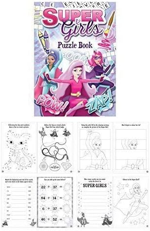 The Harlequin Brand 36 x Mini Super Girls Puzzle Activity Books A6 - Girl or Boys Party Bag Fillers