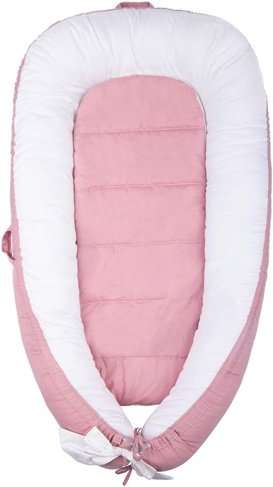 LOAOL Baby Lounger, Portable Co Sleeping Newborn Snuggle Infant Nest Bed Bassinets (DPK)