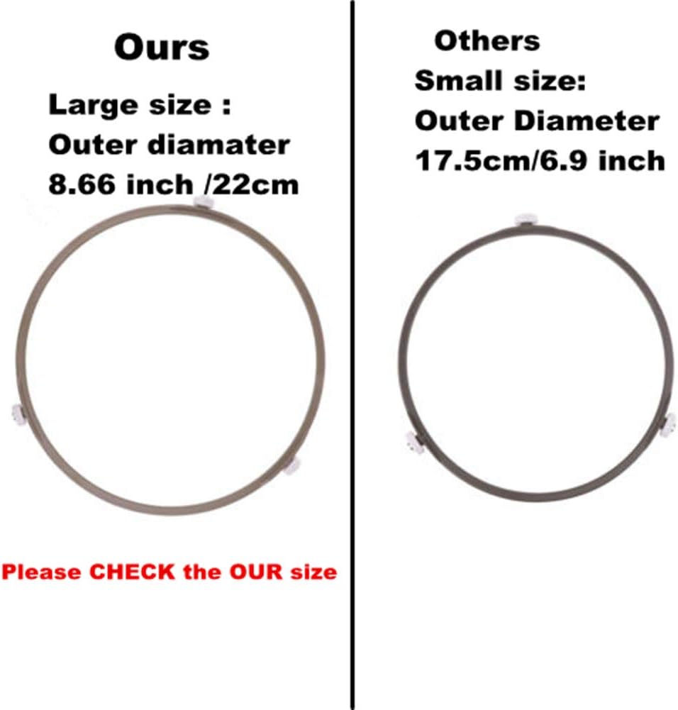 Microwave Turntable Ring Microwave Oven Rotating Roller Support Ring, Microwave Glass Plate Tray Wheel Ring(Large, 2 Pieces): Home Improvement