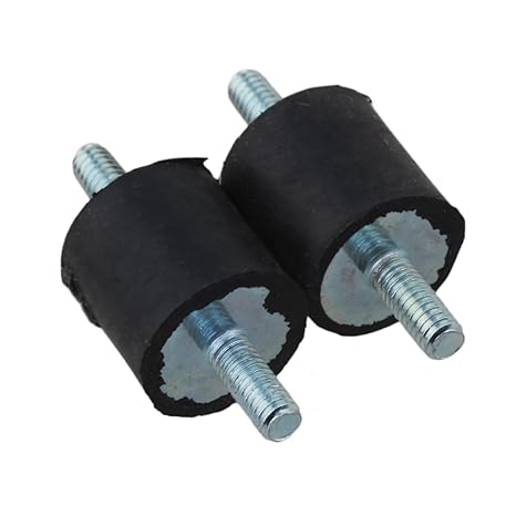 cnbtr 15 x 15 mm negro + plata doble extremos tornillo Silentblock ...