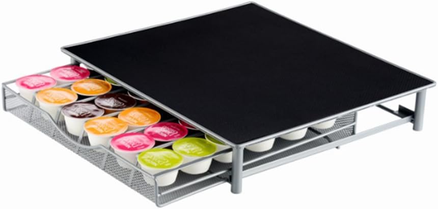 Coffee Machine Stand, 36 Capsule Pod Holder Storage Drawer Coffee Capsules for Dolce Gusto, 36 Capsules Stackable Stand