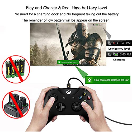 Xbox One Controller Battery Pack,1800mAh Rechargeable Battery (2 Pack