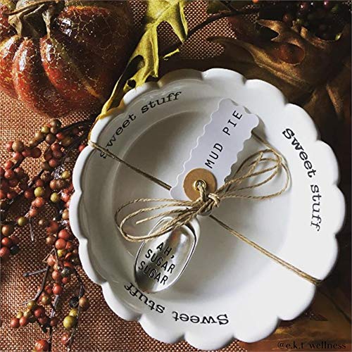 Mud Pie 4881012S Candy Dish"Sweet Stuff" with Scoop, White Pricepulse